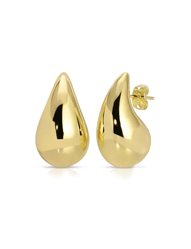 Petite Water Drop Studs, Gold