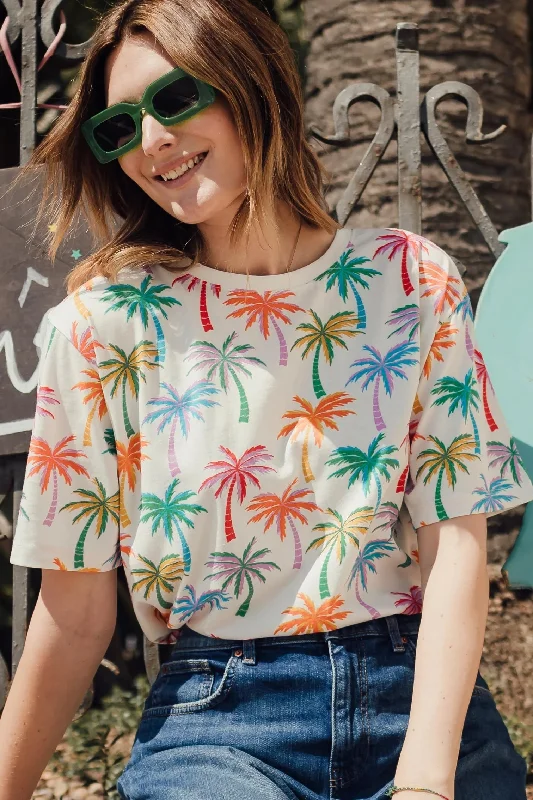 Kinsley Relaxed T-shirt - Tropical Palms