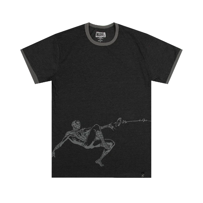 Spider-Man Web Slinging Charcoal Tee