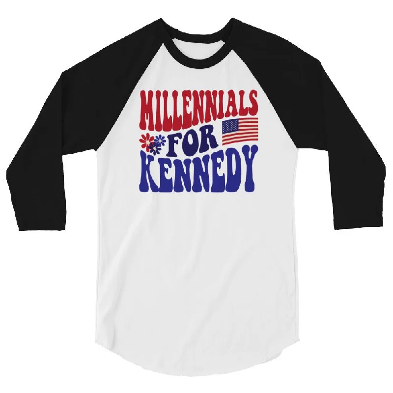 Millennials for Kennedy 3/4 Sleeve Raglan Shirt