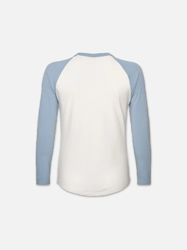 Raglan Baseball Tee -- Sky Blue Multi