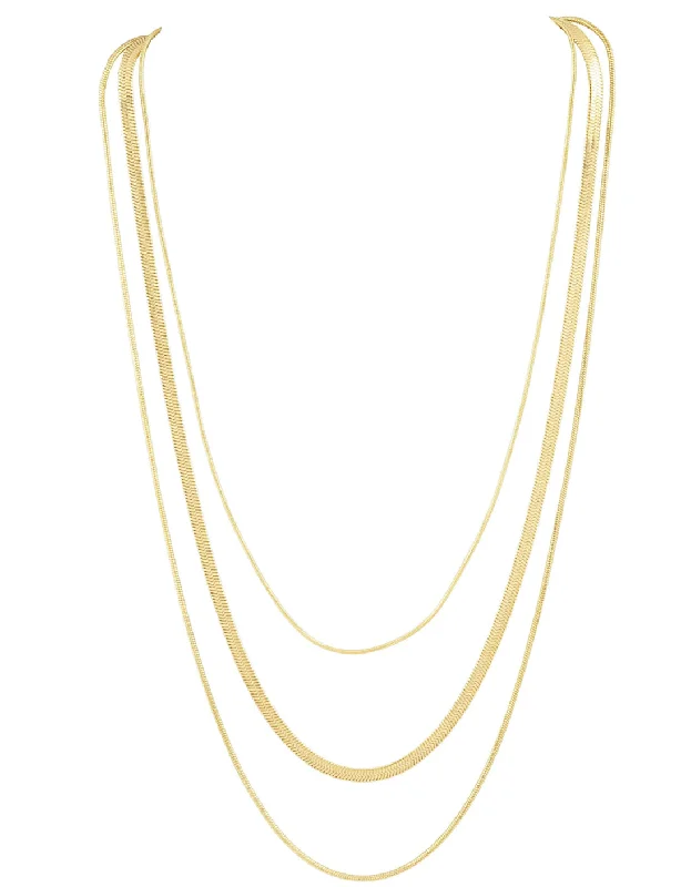 Rio Multi Chain Necklace, Gold Plated