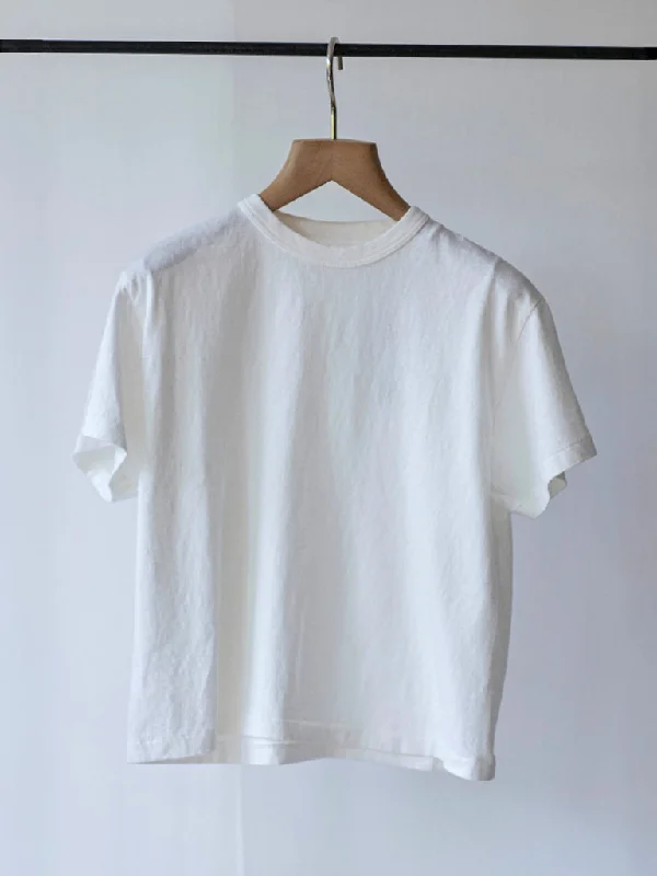 Sunray Spirit Hi'aka Cropped T-Shirt in Off White