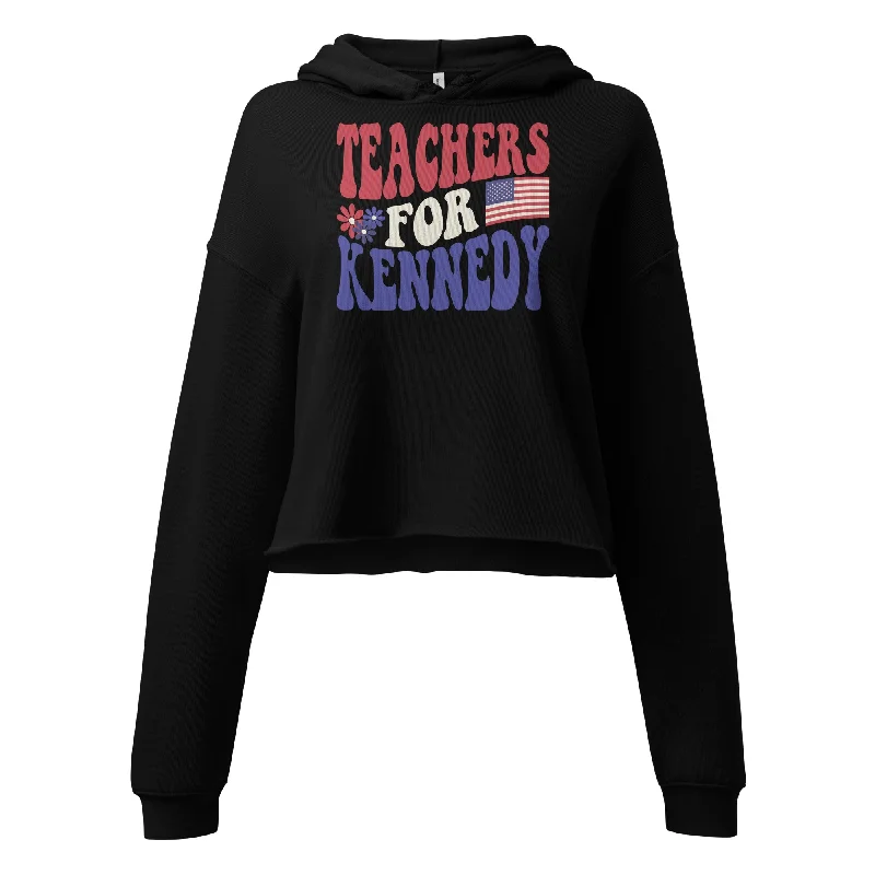 Teachers for Kennedy Crop Hoodie