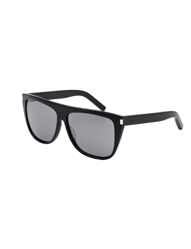 Flat Top Mirror Sunglasses, Black