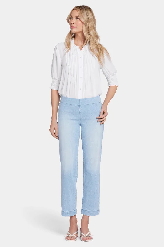 Bailey Relaxed Straight Ankle Pull-On Jeans - Santorini