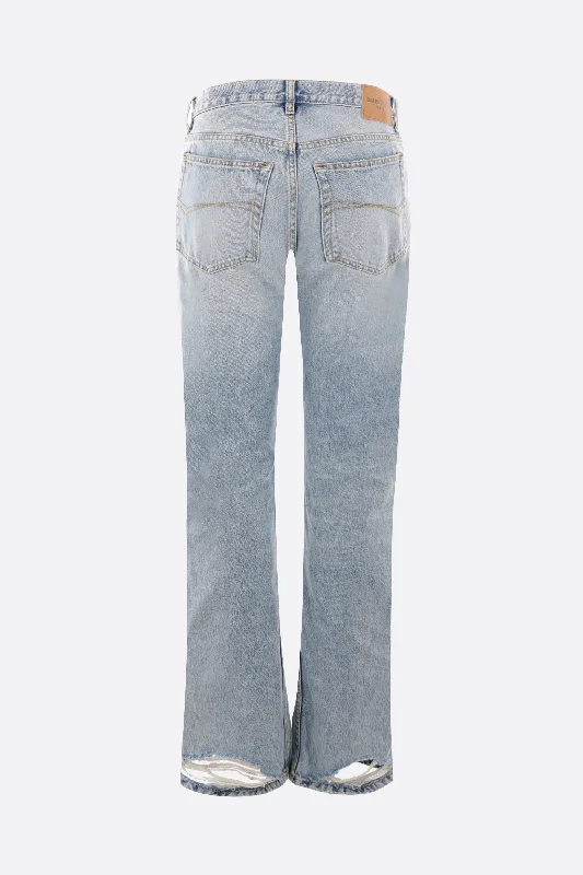 low-waist straight jeans in organic Japanese twill