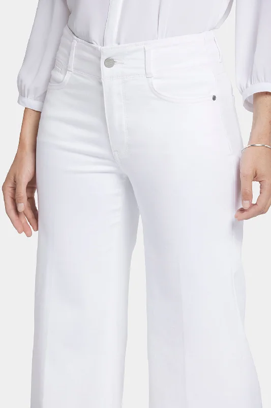 Brigitte Wide Leg Capri Jeans - Optic White