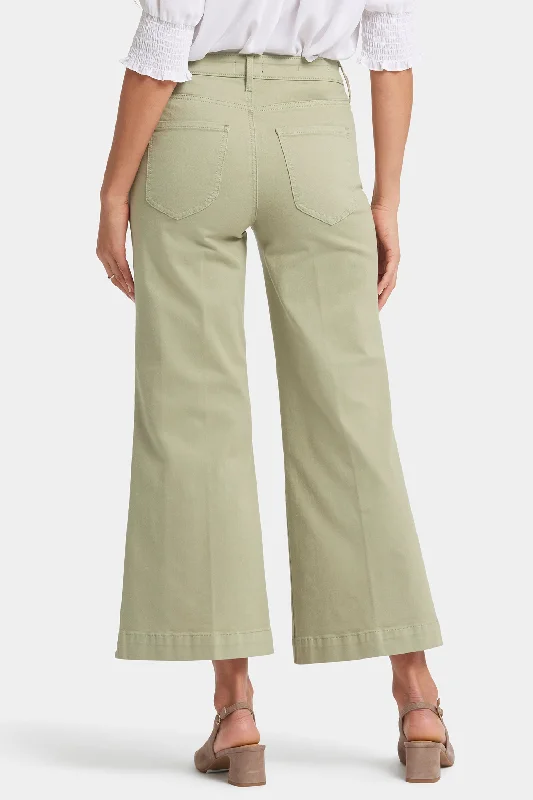 Mia Palazzo Ankle Jeans - Juniper Green