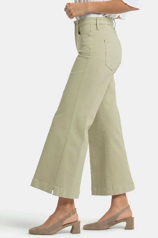 Mia Palazzo Ankle Jeans - Juniper Green