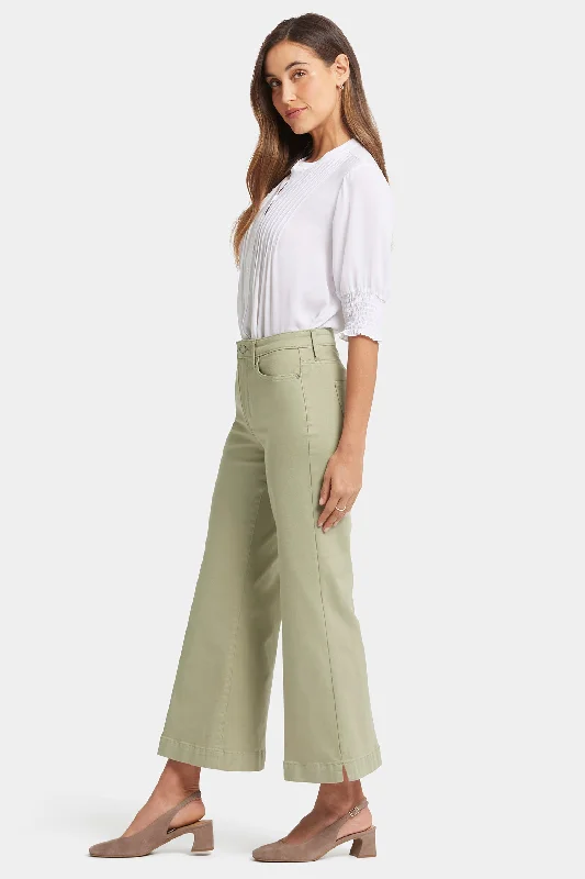 Mia Palazzo Ankle Jeans - Juniper Green