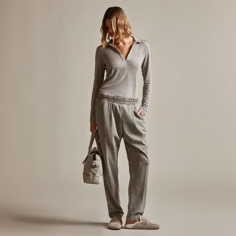 Single Pleat Relaxed Pant - Dapple Pigment