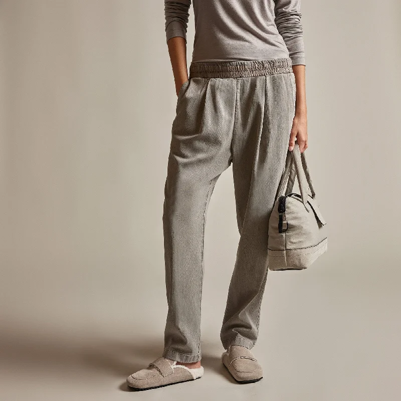 Single Pleat Relaxed Pant - Dapple Pigment