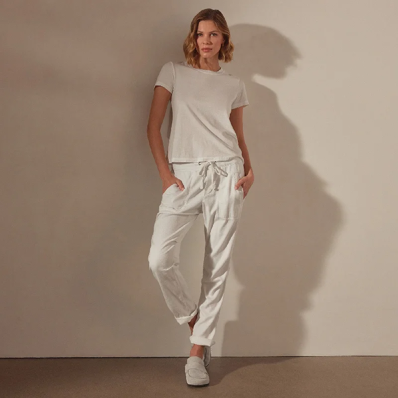 Soft Drape Pant - White