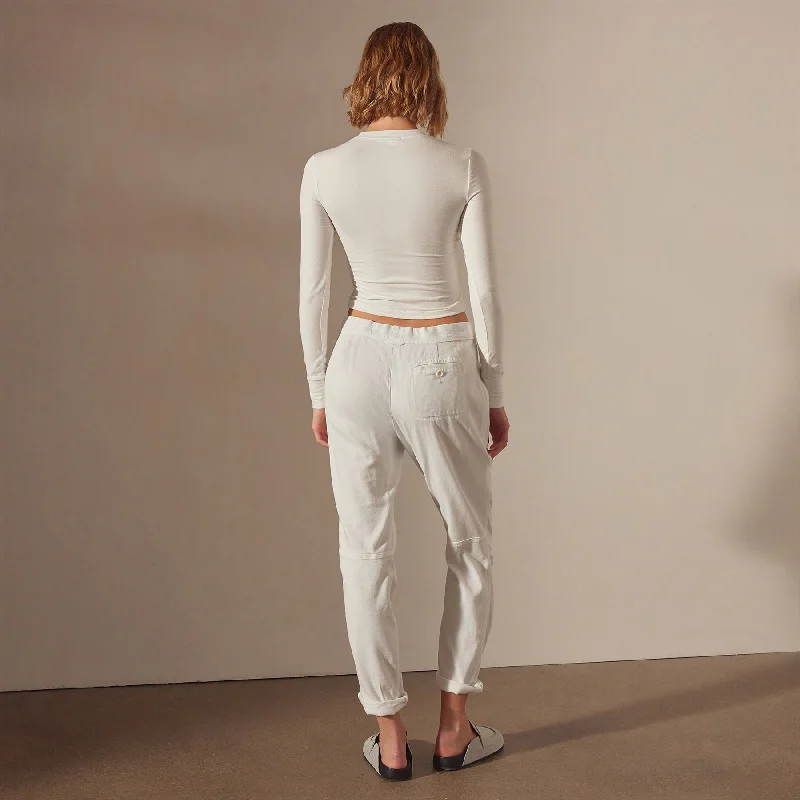 Soft Drape Pant - White