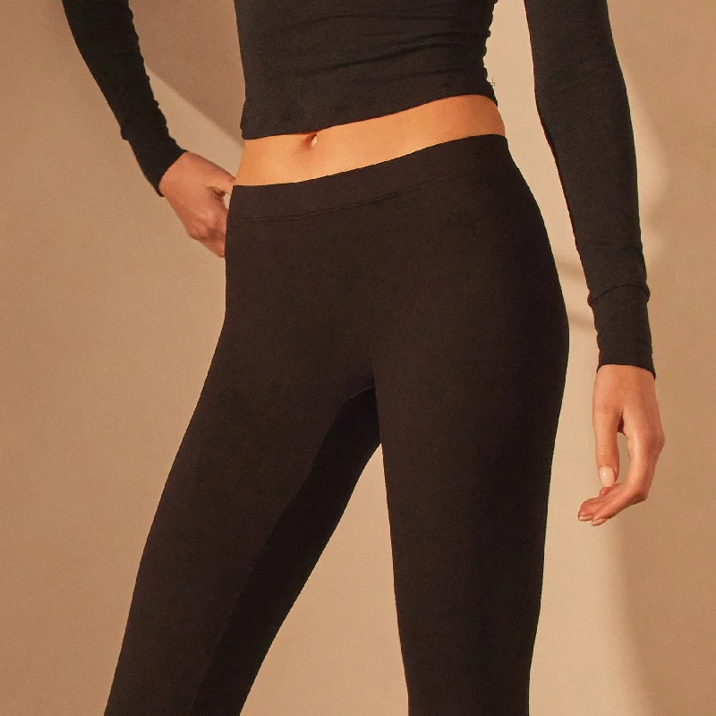 Stretch Jersey Long Legging - Black