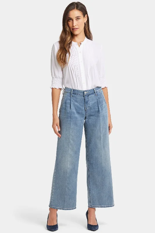 Teresa Wide Leg Ankle Jeans - Indigo Stream