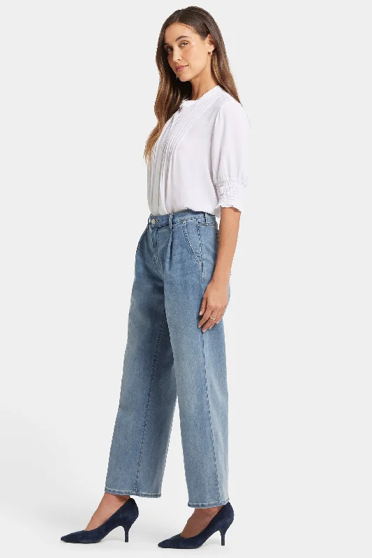 Teresa Wide Leg Ankle Jeans - Indigo Stream