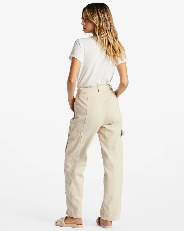 Wall To Wall Denim Cargo Pants - Antique White