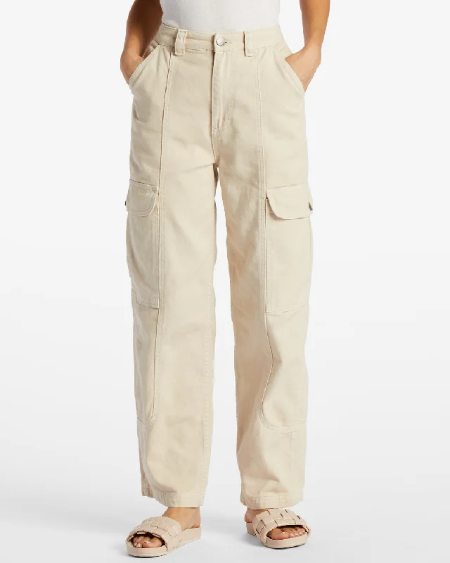 Wall To Wall Denim Cargo Pants - Antique White